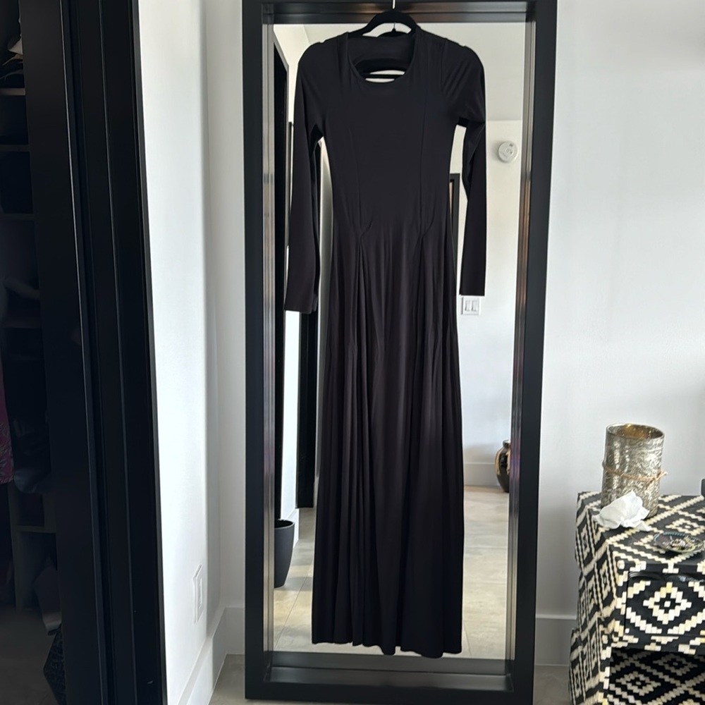 Go couture long sleeve maxi dress